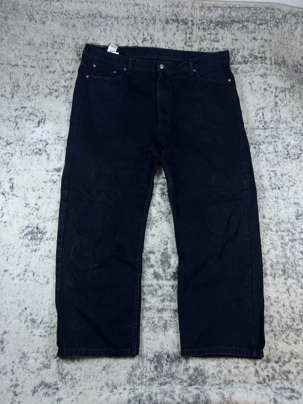 Levi's 550 Jeans Mens 46x32 Black Straight Leg Relaxed Fit Denim Skater Baggy